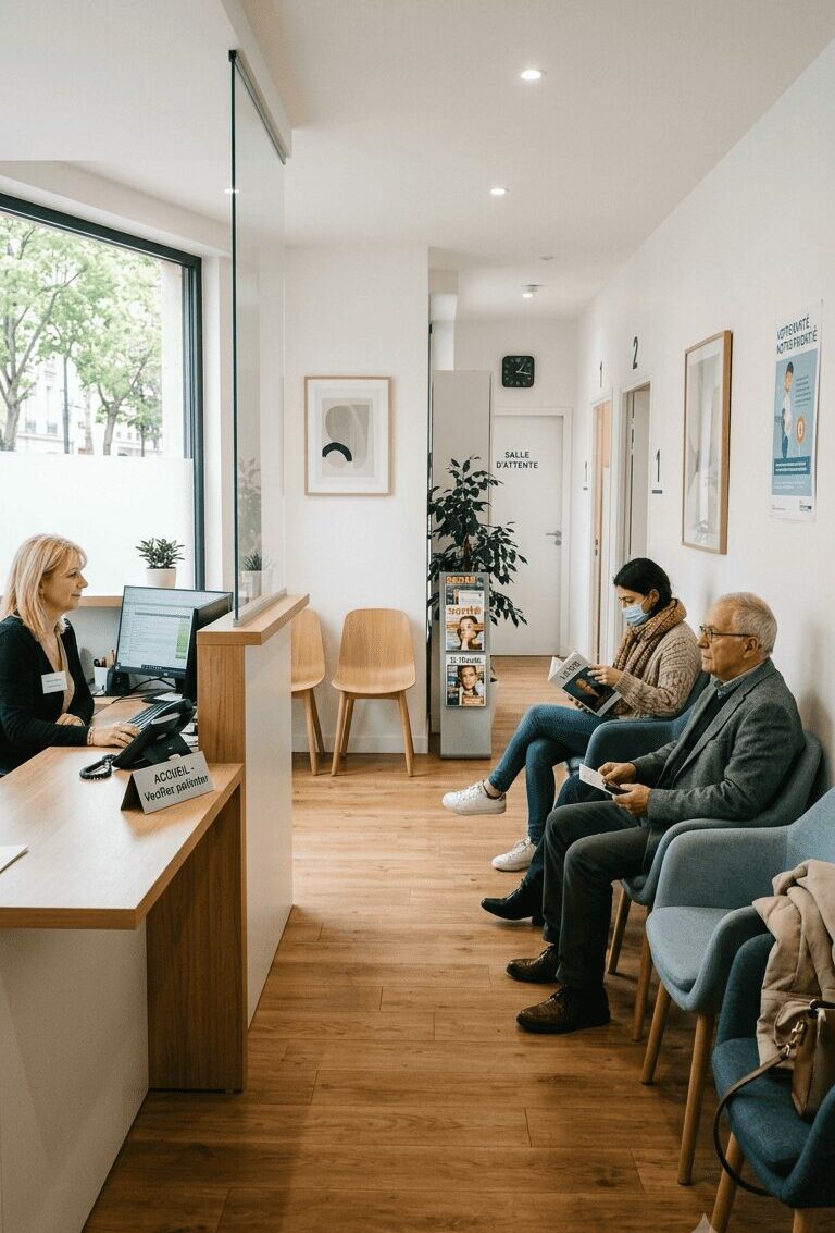Salle d'attente clinique parfumée